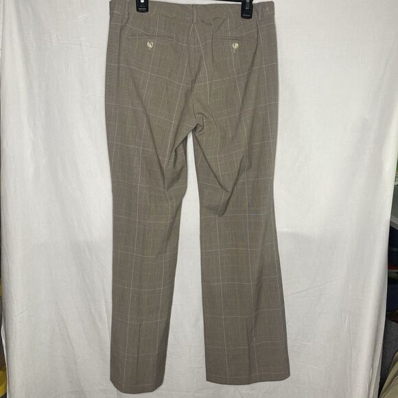 Vintage THE LIMITED Drew Fit Pants Low Rise Flare Stretch Plaid Womens 10 Brown - Picture 3 of 10